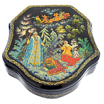 /15*16*5см Художественная роспись  Шкатулка "Сказка" фигурная/180