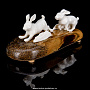 Скульптура из кости "Кролики", фотография 2. Интернет-магазин ЛАВКА ПОДАРКОВ