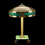 0059138/1944 Златоуст ЛАМПА НАСТОЛЬНАЯ Змеевик 50*35см