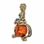 Статуэтка из бронзы с янтарем "Знаки зодиака. Дева", фотография 2. Интернет-магазин ЛАВКА ПОДАРКОВ