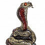 Змея Символ 2025 года. Сувенир из бронзы и янтаря "Королевская кобра", фотография 13. Интернет-магазин ЛАВКА ПОДАРКОВ