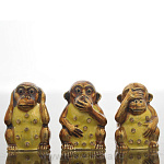 0016991-НЕ ВИЖУ Фаберже Сувенир НАПЕРСТОК "Обезьяна" в ассортименте