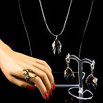 0025512 Серебро 925 КОМПЛЕКТ Янтарь фианит серьги 8,36 кольцо6,28, подвеска3,94