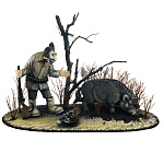 Резьба по дереву. Скульптура "Охотник"