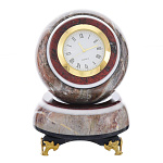 0051481/7901 Нат.камень ЧАСЫ "ШАР АНТИСТРЕСС" креноид 85*85*125мм 1300гр