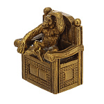 28108 Бронза Колокольчик "ОБЕЗЬЯНА в кресле"  2*4*2,5см