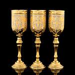 0059149 Златоуст НАБОР:3 рюмки на ножке