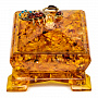 Шкатулка из янтаря квадратная "Скорпион", фотография 3. Интернет-магазин ЛАВКА ПОДАРКОВ