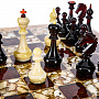 Шахматный ларец из карельской березы с фигурами из янтаря, фотография 3. Интернет-магазин ЛАВКА ПОДАРКОВ