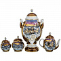 Самовар фарфоровый электрический 6 л с сервизом "Зимняя тройка", фотография 2. Интернет-магазин ЛАВКА ПОДАРКОВ