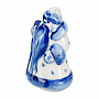 Статуэтка "Дед Мороз с посохом". Гжель, фотография 2. Интернет-магазин ЛАВКА ПОДАРКОВ