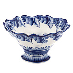 0069245 Гжель КОНФЕТНИЦА "ВЬЮНОК"в кобальте (СТС)