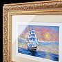 Картина с перламутром "Корабль-парусник" 34х42 см, фотография 2. Интернет-магазин ЛАВКА ПОДАРКОВ