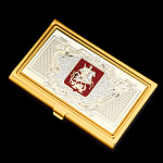 23544 Златоуст Визитница карманная "Герб РФ" в ПУ