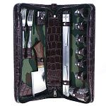 250016-6персоны Набор для пикника "Барсетка шашлычная" (несессер длинный)