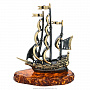 Статуэтка с янтарем "Корабль Фрегат", фотография 4. Интернет-магазин ЛАВКА ПОДАРКОВ