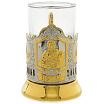 0036406/сер-зол Подстаканник никелированный "Петр I" 