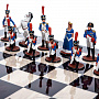 Шахматный ларец с оловянными фигурами "Бородино" 48х48 см, фотография 2. Интернет-магазин ЛАВКА ПОДАРКОВ