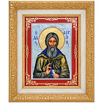 0072876-НП ИКОНА на перламутре "СВ.СЕРГИЙ РАДОНЕЖСКИЙ" 29,5*35см