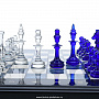 Шахматный ларец с перламутром и фигурами из хрусталя 48х48 см, фотография 7. Интернет-магазин ЛАВКА ПОДАРКОВ