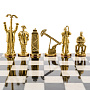 Шахматы из камня с бронзовыми фигурами "Нефтяники" 38х38 см, фотография 13. Интернет-магазин ЛАВКА ПОДАРКОВ