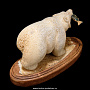 Скульптура "Медведь с рыбой" (кость кита, бивень мамонта), фотография 3. Интернет-магазин ЛАВКА ПОДАРКОВ