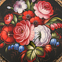 Поднос с авторской росписью "Цветы" 44х44 см, фотография 1. Интернет-магазин ЛАВКА ПОДАРКОВ
