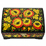 Деревянная шкатулка "Цветы". Хохлома, фотография 4. Интернет-магазин ЛАВКА ПОДАРКОВ