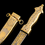 0059690/0252 Златоуст КИНЖАЛ Ц/М малый камни  к-0252