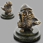 139202 Бронза Скульптура "Сова-инженер" 