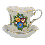 Чайная пара "Колокольчик". Гжель в цвете, фотография 2. Интернет-магазин ЛАВКА ПОДАРКОВ