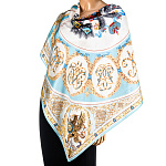  Сувенирный платок ИМПЕРАТОРСКИЙ ДОМ 110*110см состав:шелк100% МД НиныРучкиной