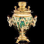 3758 Златоуст САМОВАР электрический "Медной горы хозяйка" 3л.эмаль, фианиты