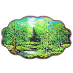 0052484/1077/45*29см  Нат.камень Панно"Лето"  Багет №4 ассортимент