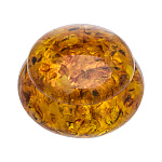 0064833/7см Янтарь Шкатулка КРУГЛАЯ МАЛАЯ (янтарь, заливка)