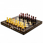 Шахматы деревянные "Ночь" с янтарными фигурами, фотография 1. Интернет-магазин ЛАВКА ПОДАРКОВ
