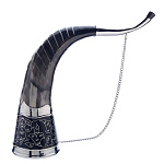 02025 Рог для вина с чеканкой Большой Мельхиор, Рог Тура