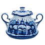 Чайный сервиз на 6 персон "Зимушка". Гжель, фотография 3. Интернет-магазин ЛАВКА ПОДАРКОВ