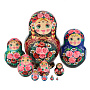Матрешка "Цветы" 10 мест, фотография 1. Интернет-магазин ЛАВКА ПОДАРКОВ