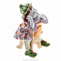 Статуэтка "Клоунесса на стуле". Гжель в цвете, фотография 4. Интернет-магазин ЛАВКА ПОДАРКОВ