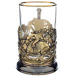 0048987/Э-М Подстаканник "ОХОТА НА КАБАНА" 