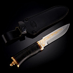  Оружие сувенирное НОЖ подарочный "НЕПТУН" туристический золоченый