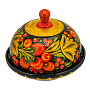 Масленка с росписью. Хохлома, фотография 3. Интернет-магазин ЛАВКА ПОДАРКОВ