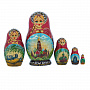 Матрешка "Храм Василия Блаженного" 5 мест, фотография 2. Интернет-магазин ЛАВКА ПОДАРКОВ