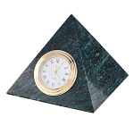 0056851/3187 Нат.камень Часы Пирамида средняя