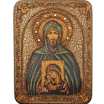 0020501/21*29см Икона подарочная "Благоверный князь Игорь" мор.дуб  в ПУ (RTI-657.m)