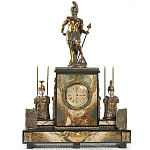 0012095/ФР Златоуст ЧАСЫ "Рыцарь" (Зеленая Яшма)  в П/У (248)