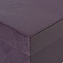 Подарочная упаковка из экокожи фиолетовая 17х17х10 см, фотография 3. Интернет-магазин ЛАВКА ПОДАРКОВ