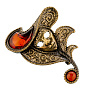 Брошь с янтарем "Венецианская маска", фотография 4. Интернет-магазин ЛАВКА ПОДАРКОВ