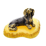 0047481/1025 Сувенир Собака Такса лежащая Сувенир (белый)